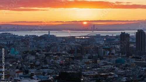 灘丸山公園から眺める日の出の風景（タイムラプス）　神戸市灘区にて
