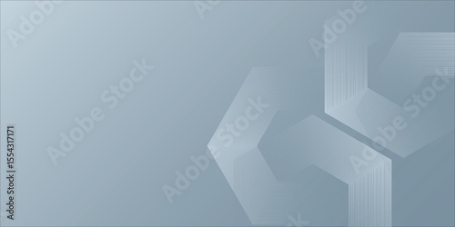 Abstract hexagon lines on gray background. Geometric stripe line art  hexagon