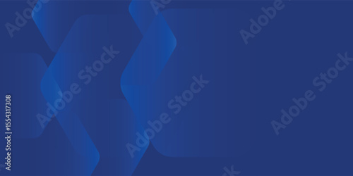 Modern abstract blue background with glowing geometric lines. Blue gradient hexagon shape design. Futuristic technology concept. modern arts