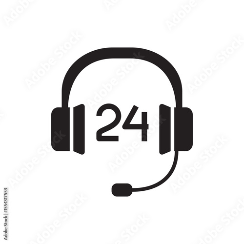 headset headphone icon. customer service icon. help and support symbol. icon symbol compatible for technical support, service hotline, information center. vector illustration.