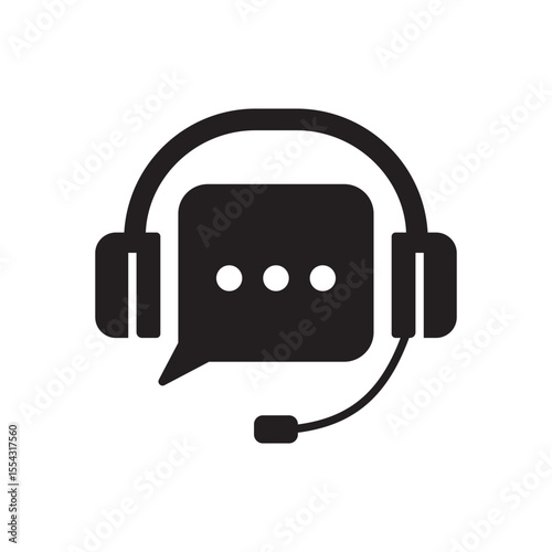 headset headphone icon. customer service icon. help and support symbol. icon symbol compatible for technical support, service hotline, information center. vector illustration.