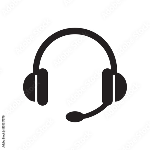 headset headphone icon. customer service icon. help and support symbol. icon symbol compatible for technical support, service hotline, information center. vector illustration.