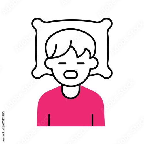 Insomnia Vector Filled outline illustration style icon. EPS 10 file