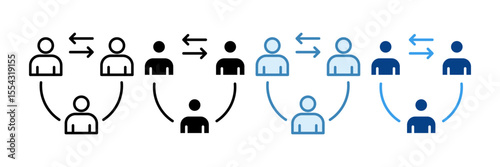 Cross Training Icon Set Multiple Style Collection
