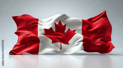 Wavy Canadian flag banner 
