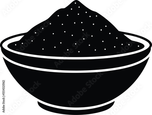  Bowl of Ground Spice Vector