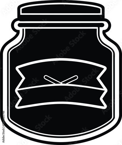 Glass Jar with Label Icon