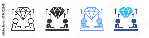Value Multi Style Icon Set Vector 