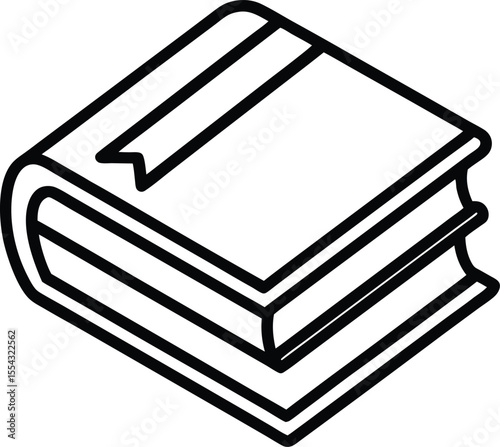 hardcover outline vector icon