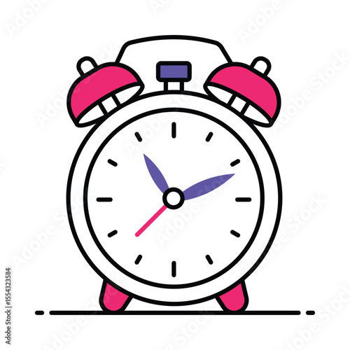 Wake Up Early Vector Filled outline illustration style icon. EPS 10 file