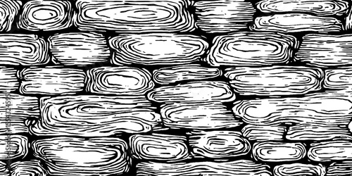 Irregular cobblestone paving seamless pattern for design projects