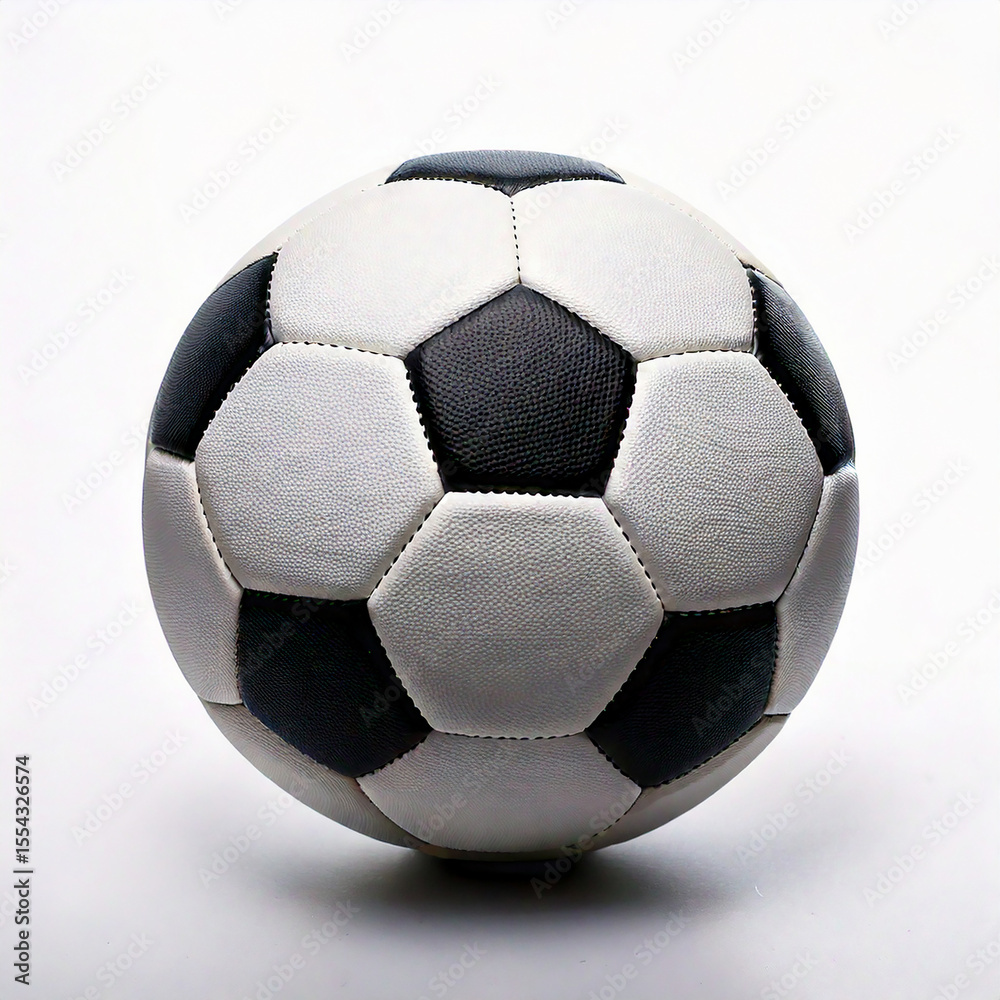 Fototapeta premium Soccer ball on white background, sport gambling concept. 