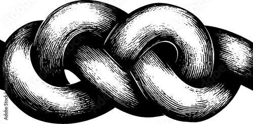 Celtic knot and rope twist band design for artistic and craft projects