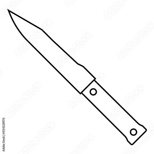 Knife icon vector. Hunting knife illustration sign. Military knife communication symbol. Cold weapon web icon set.