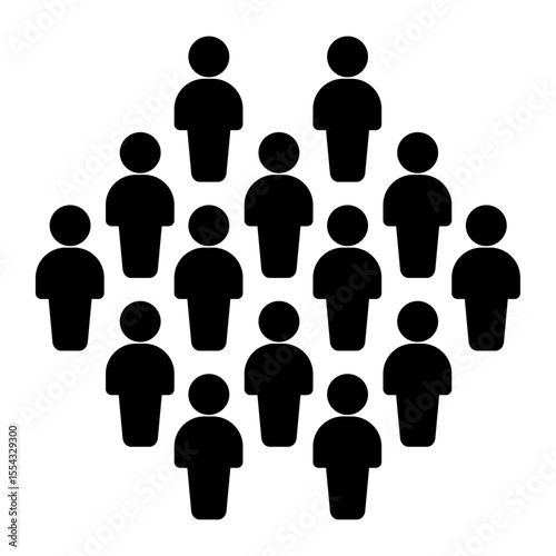 group of people icon isolated on white