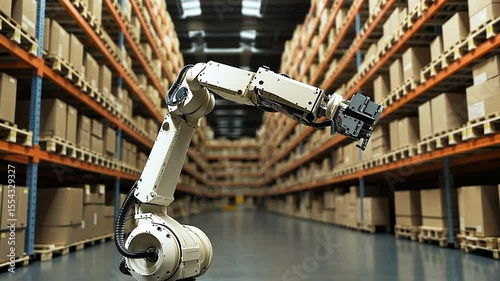 Warehouse Robot Handling Packages
