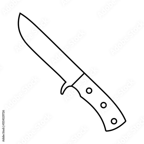 Knife icon vector. Hunting knife illustration sign. Military knife communication symbol. Cold weapon web icon set.