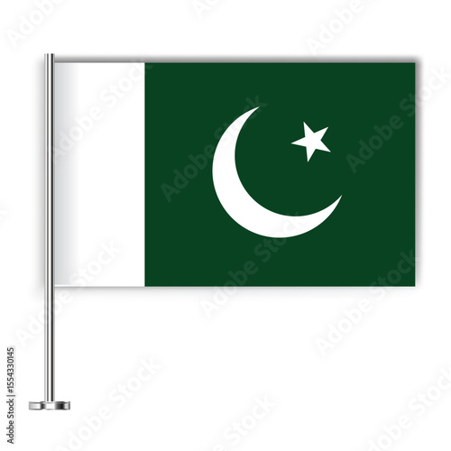pakistan flag vector isloated on a white background