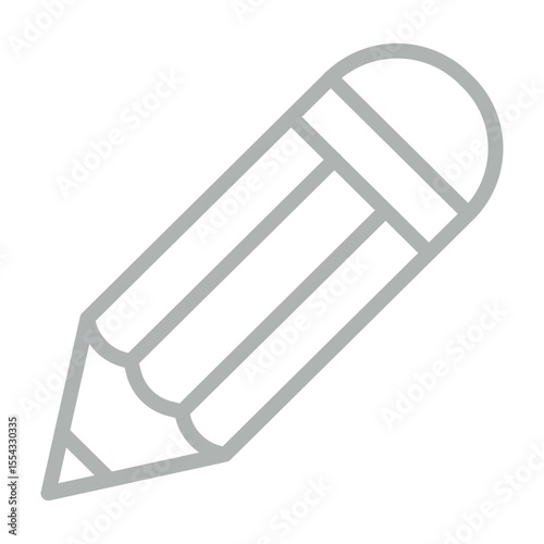 Pencil Vector Line Grey Icon Design