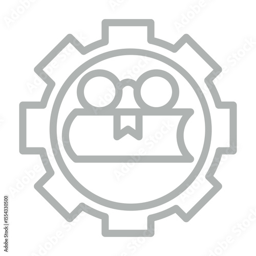 Literary Workshop Vector Line Grey Icon Design