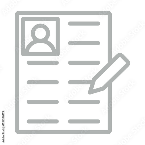 Tableau sur toile Columnist Vector Line Grey Icon Design