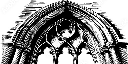 Gothic arches and tracery window design for architectural inspiration