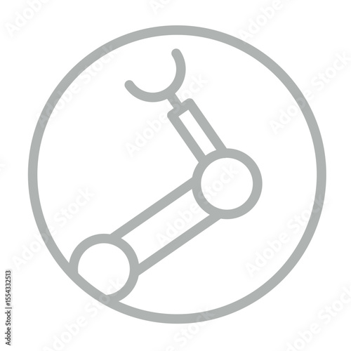 Industrial IoT Vector Line Grey Icon Design