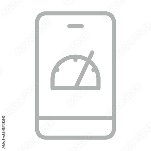 High Speed Mobile Internet Vector Line Grey Icon Design