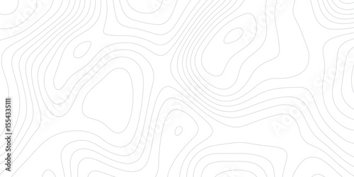 Abstract topographic white and gery contours map background- Vector Background.
