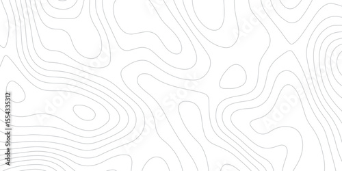 Abstract topographic white and gery contours map background- Vector Background.
