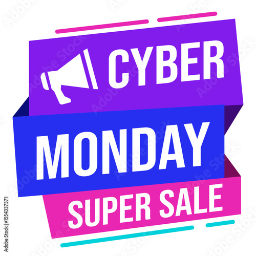 Cyber Monday super sale banners for ecommerce and online deals