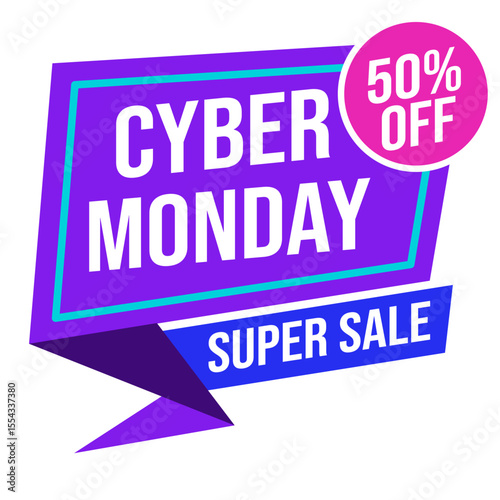 Cyber Monday super sale banners for ecommerce and online deals