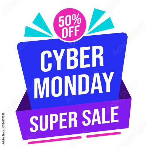 Cyber Monday super sale banners for ecommerce and online deals