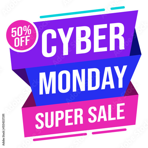 Cyber Monday super sale banners for ecommerce and online deals