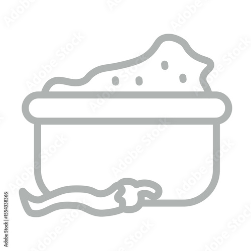 Mexican Street Food Vector Line Grey Icon Design