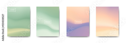 set of abstract background with beautiful gradation color, colorful background for poster flyer banner backdrop.vertical banner.cool fluid background vector illustration