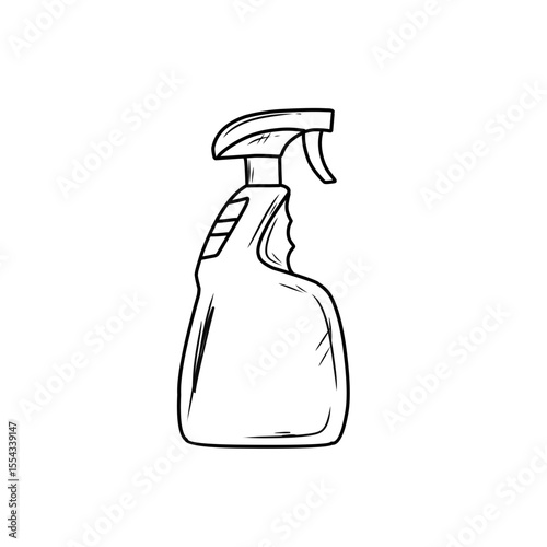 hand drawn spray bottle