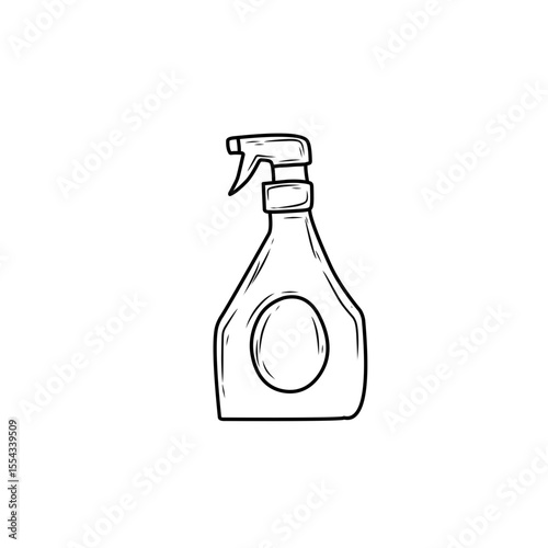 hand drawn spray bottle