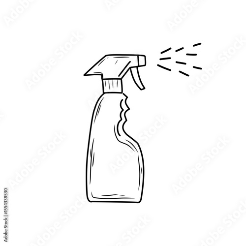 hand drawn spray bottle