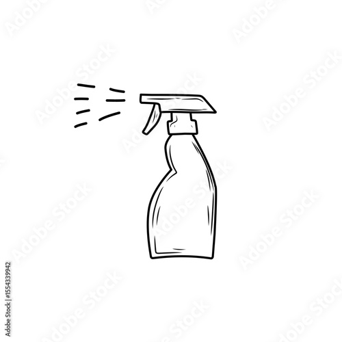 hand drawn spray bottle