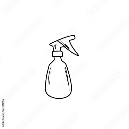 hand drawn spray bottle