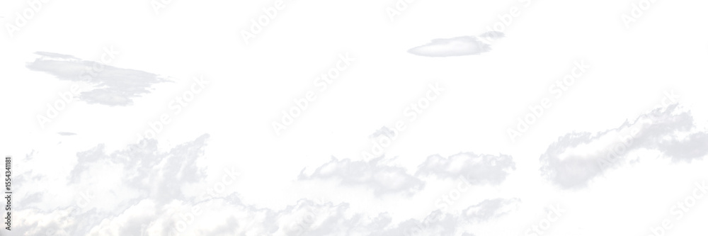 Obraz premium White clouds banner on transparent