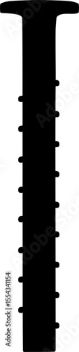 Screw Icon – Vector Silhouette of Fastener Tool for Construction and Repair