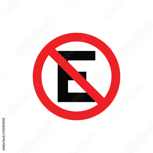 No Estacionarse Traffic Sign Vector Icon
