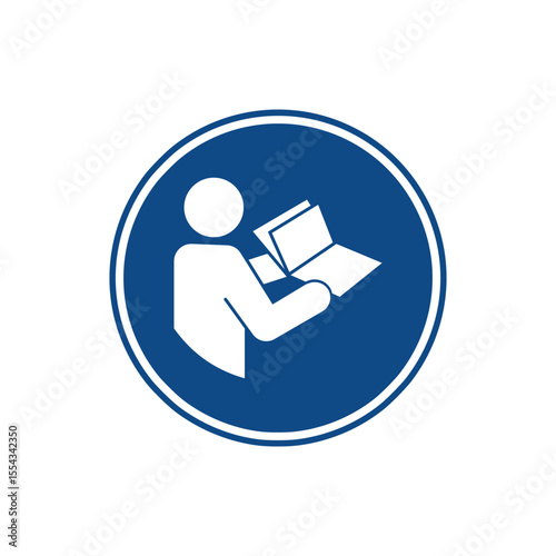 Instruction Manual Booklet Icon Vector Template