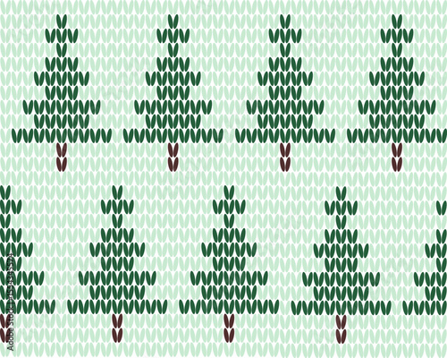christmas tree knitted fabric pattern suitable for printing on clothes, weaving.