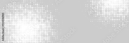 Set of halftone dots gradient pattern texture isolated on white background. Straight dotted spots using halftone circle dot raster texture. Vector blot half tone collection.