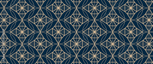 Happy Chinese new year pattern vector. Wallpaper with chinese fetish pattern on navy blue background. Modern luxury oriental illustration for cover, banner, website, decor, packaging.