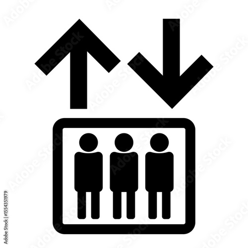 Elevator icon on white background.