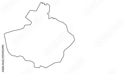 Outline Map of Nagpur City – Maharashtra, India Urban Line